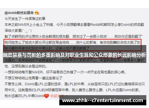 魏震禁赛与罚款的多重影响及对职业生涯和公众形象的长远影响分析